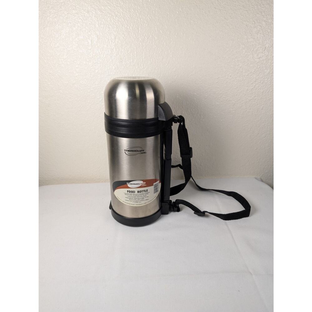 Thermos ThermoCafé Stainless Steel Vacuum Insulated Food Bottle 1.3 Qt / 1.2 L